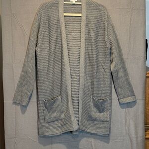 J. Jill Heather Gray Ribbed Cardigan